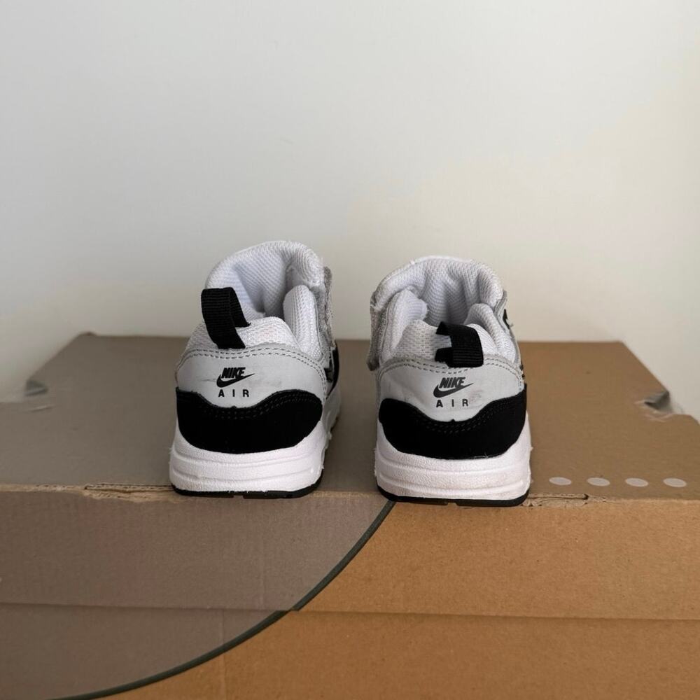 Nike Airmax 1 Easyon White/Black Toddler Sneakers- SZ 7 C - Picture 7 of 11